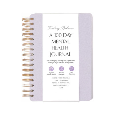 LIFTINSPIRE CO. FINDING BALANCE A 100-DAY Mental Health Journal   Daily Journ...