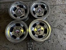 Vintage Set 14x7 Us Indy Mag Style Wheels 4 34 Chevy Mismatched Set