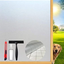 Frosted Glass Window Privacy Film, Static Cling, Anti-UV, 23.6"x157.4" w/Tools