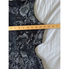 TOPSHOP Black Snake Print Cutout Sleeveless Sheath Dress Womens Size 4