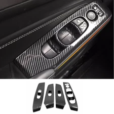 Carbon Fiber Car Window Switch Panel Cover Trim For Nissan Altima 2019-2025