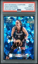 2023 Bowman Sapphire Signed Paige Bueckers Autographed Auto RC ROY Card ~ PSA 9