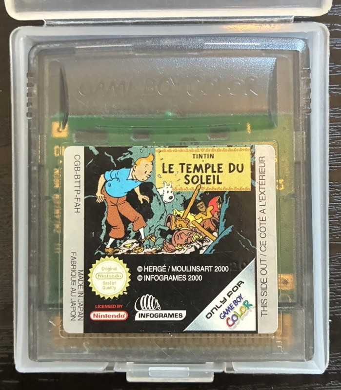 NINTENDO GAME BOY GAMEBOY GBC TINTIN TIN TIN LE TEMPLE DU SOLEIL  CGB-FAH B20