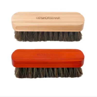 Brosse à livres en cuir de crin de cheval doux, véritable, outil de détail intér - Photo 1/4