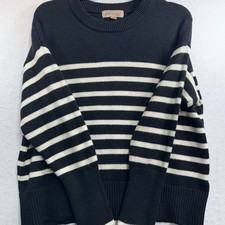Philosophy Women s Sweater Black White Stripp...
