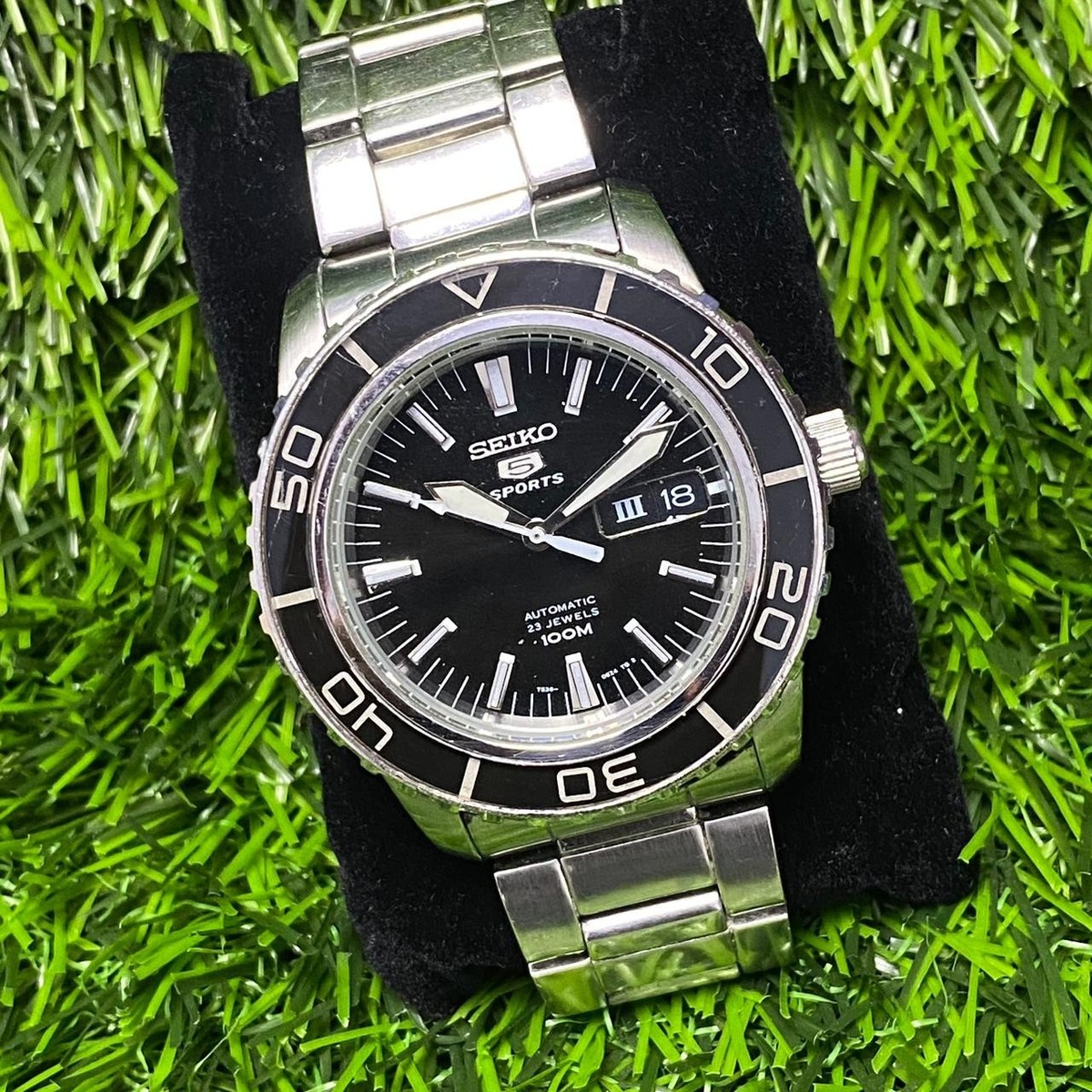 Seiko 5 Sports Men's Black Watch - SNZH55 for sale online | eBay