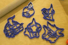 Ghost Pokemon Halloween Cookie Cutters- Gengar, Duskull, Shuppet, Litwick,