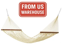 Hatteras Hammocks DURACORD Small Rope Hammock Oatmeal Outdoor Relax Swing Chair.