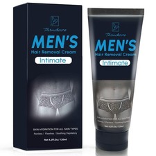 Intimate Hair Removal Cream for Men: Effective Painless 4 Ounce Pack of 1 