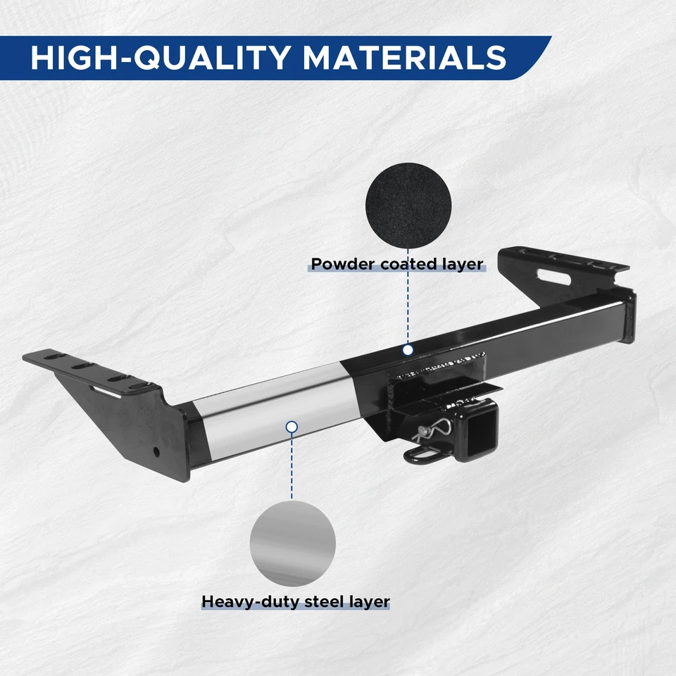 Class 3 Trailer Hitch Receiver Rear Bumper Towing 2" For 1984-2001 Jeep Cherokee - Image 4 of 4