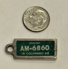 1959 Colorado DAV Keychain Tag License Plate