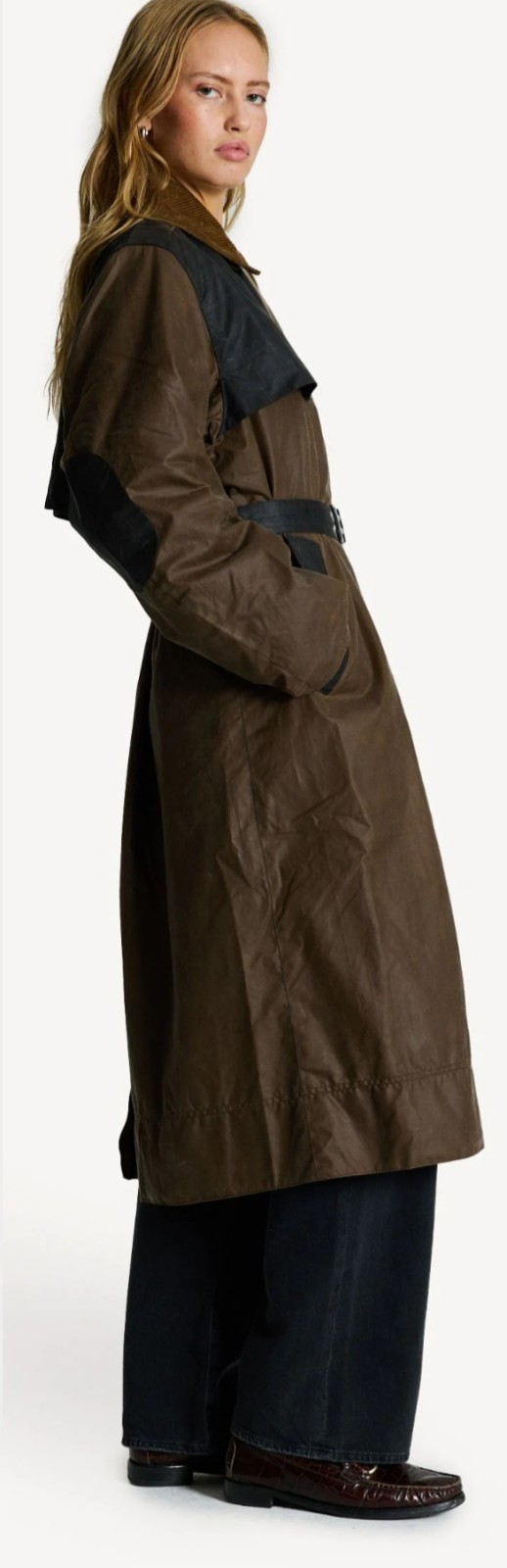 Barbour Ganni Wax Trench Coat Woman's Uk 12 Rrp £595 #AA466 image 8