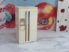 Tomy Dollhouse 8” Kitchen Refrigerator Side By Side Fridge Doll Mini Vintage Toy