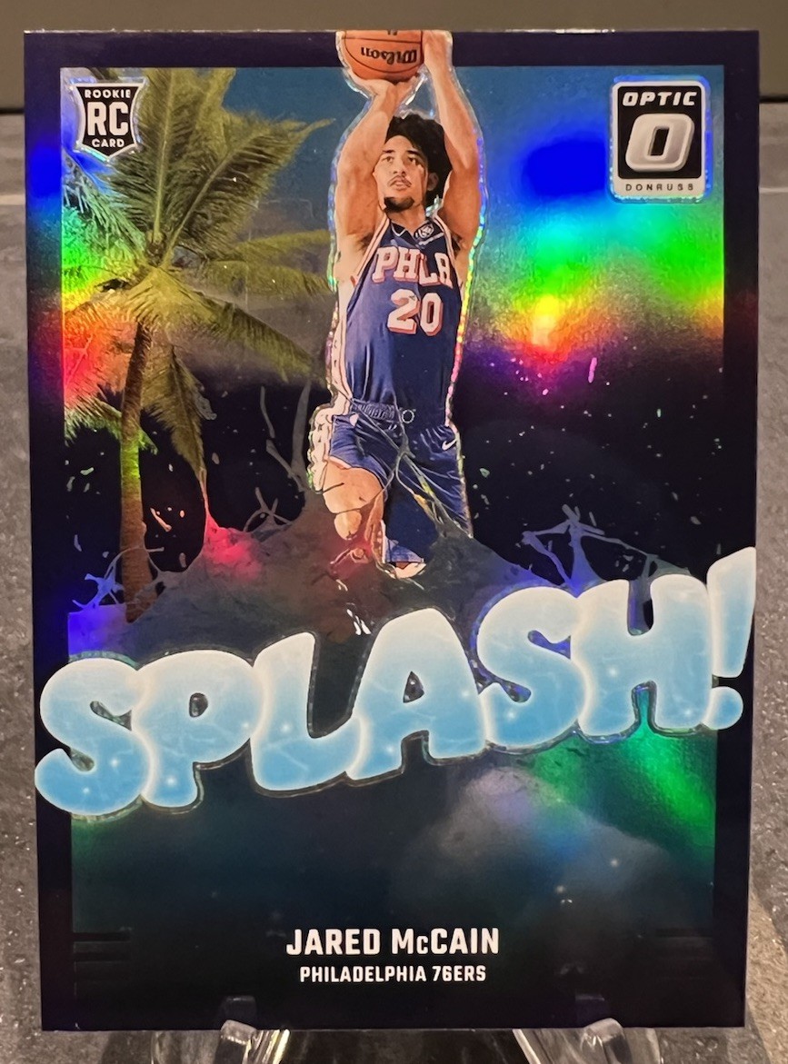 2024-25 Panini Donruss Optic - Splash! Jared McCain #3 Purple Prizm (RC)