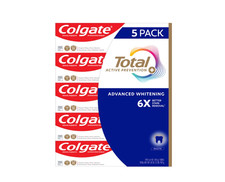 Colgate Total Advanced Whitening Toothpaste, 6.4 oz, 5-Pack 1.06 per gallon