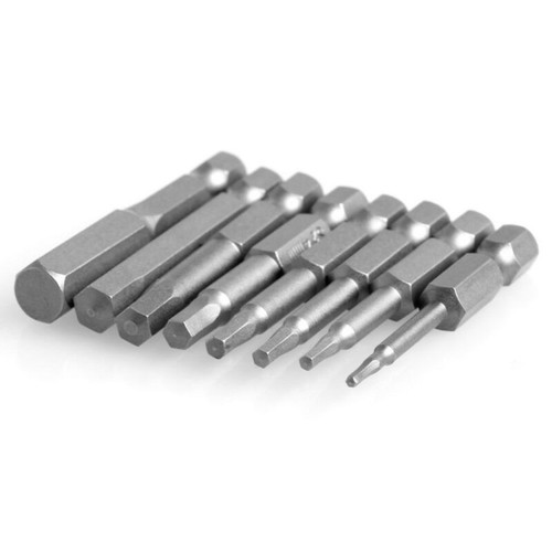 Hex Key Bits Attachment 8pcs Set Quick Connect Power Drill Metric Silver - Picture 16 of 23