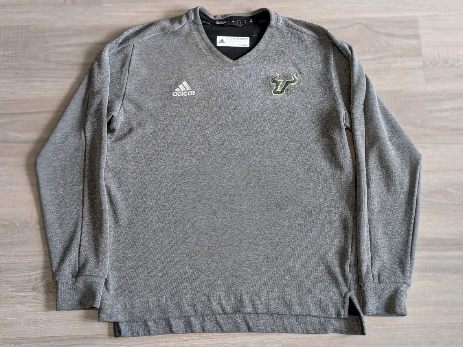 Adidas Team Issued USF Bulls University of South Florida Grey Sweatshirt Large
