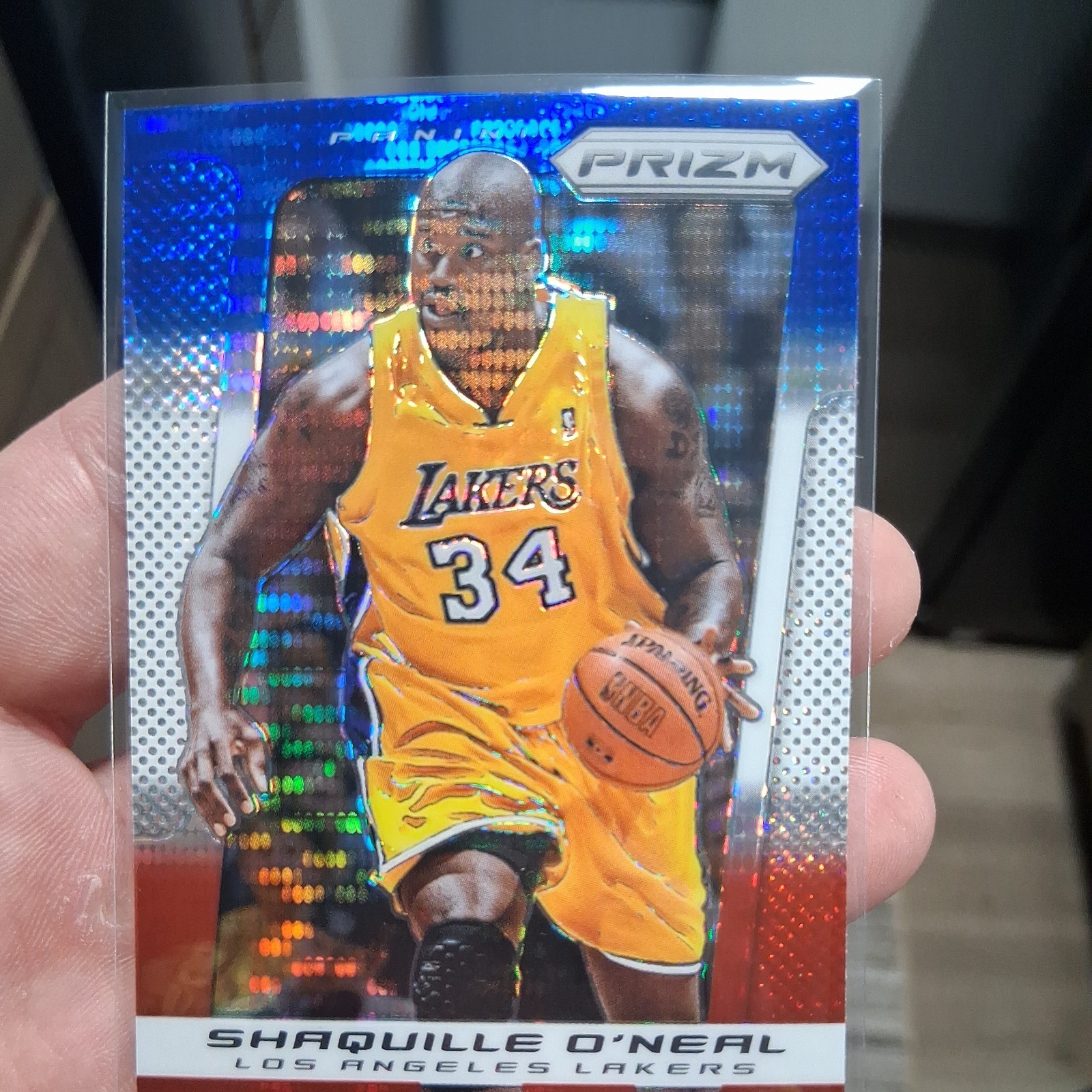 2013-14 Panini Prizm - Blue White & Red Pulsar Prizm Shaquille O'Neal #59