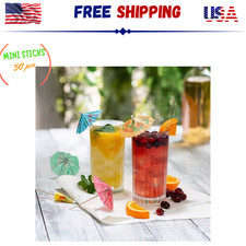 50 pcs Decorative Cocktail Umbrella for Drink Assorted Paper Umbrella Toothpicks