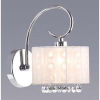 Weiß Chrom Durchsichtig Glamour Klassisch Wandleuchte Leuchter 1X40W/E14