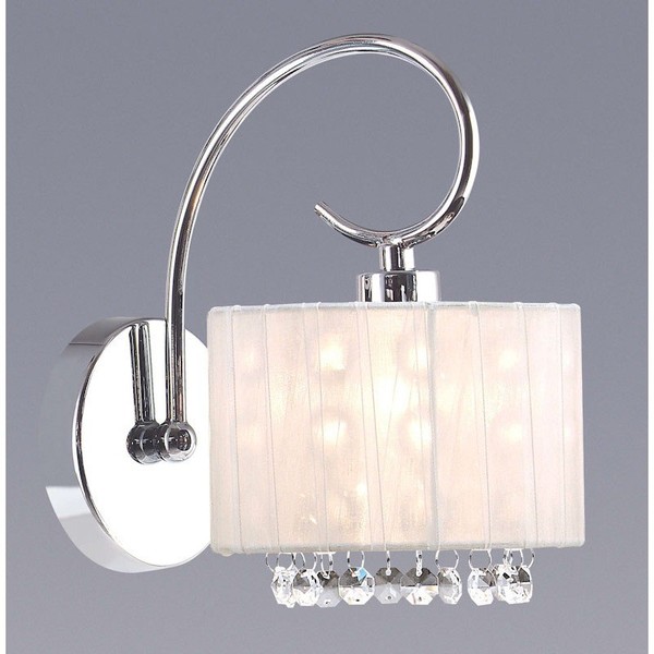 Weiß Chrom Durchsichtig Glamour Klassisch Wandleuchte Leuchter 1X40W/E14-image