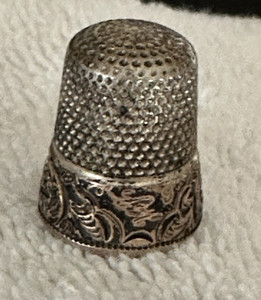 Antique Sterling Silver Sewing Thimble 6.3 grams Size 9