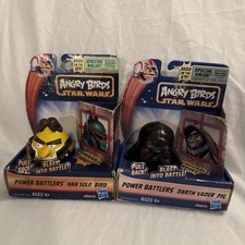 New - Set Of 2 Angry Birds Star Wars - Hans Solo Bird  Darth Vader Pig - Hasbr