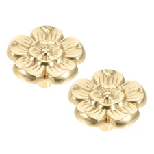  2 Pcs Vintage Brass Door Knobs Cabinet Hardware Handle Decorative Handles