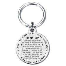 To My Son Gifts from Mom Dad - Keychain for Son Graduation Birthday Christmas...