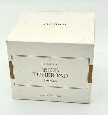 I'm From Rice Toner Pad Face Toner 140 mL / 4.73 fl oz Exp 2027.10.13