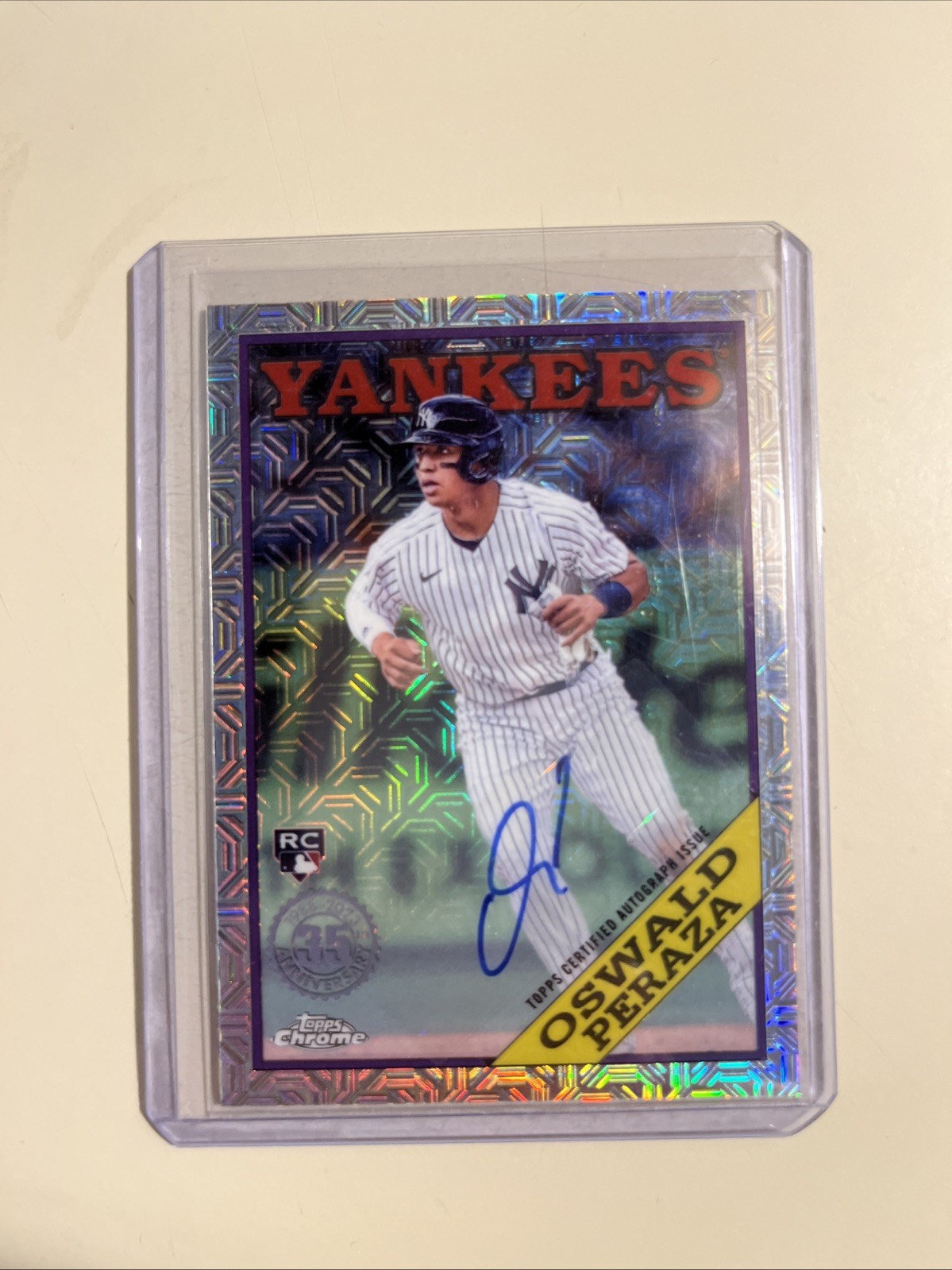 2023 Topps Series 2 - 1988 Topps Chrome Silver Pack Mojo Oswald Peraza Auto /199
