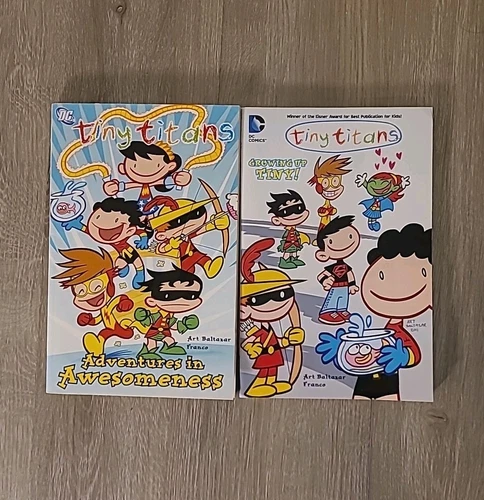 Tiny Titans: Adventures in Awesomeness (DC Comics July 2009) And Growing Up Tiny