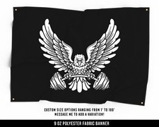 Motivational Fitness Cloth Banner - Large Wall Art - Home Gym Decor