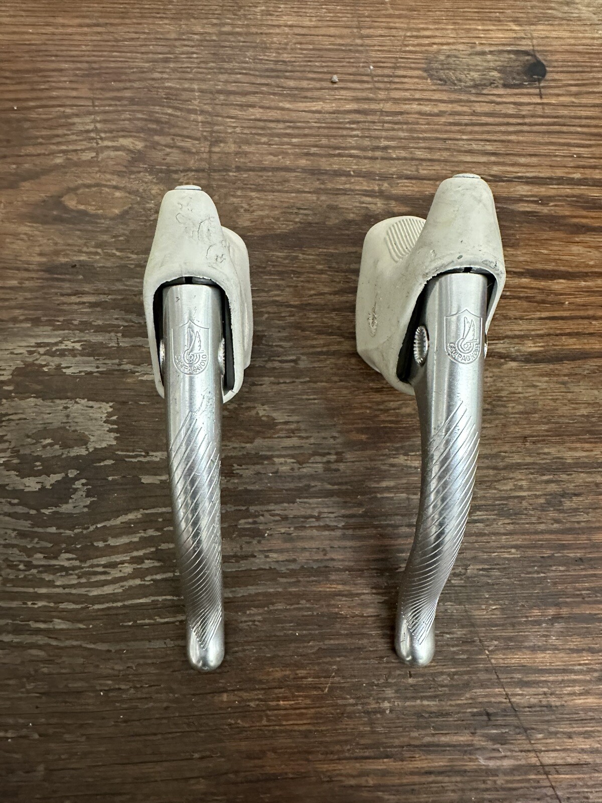 Palancas de freno de cobalto vintage década de 1980 Campagnolo C Record primera generación en muy buen estado