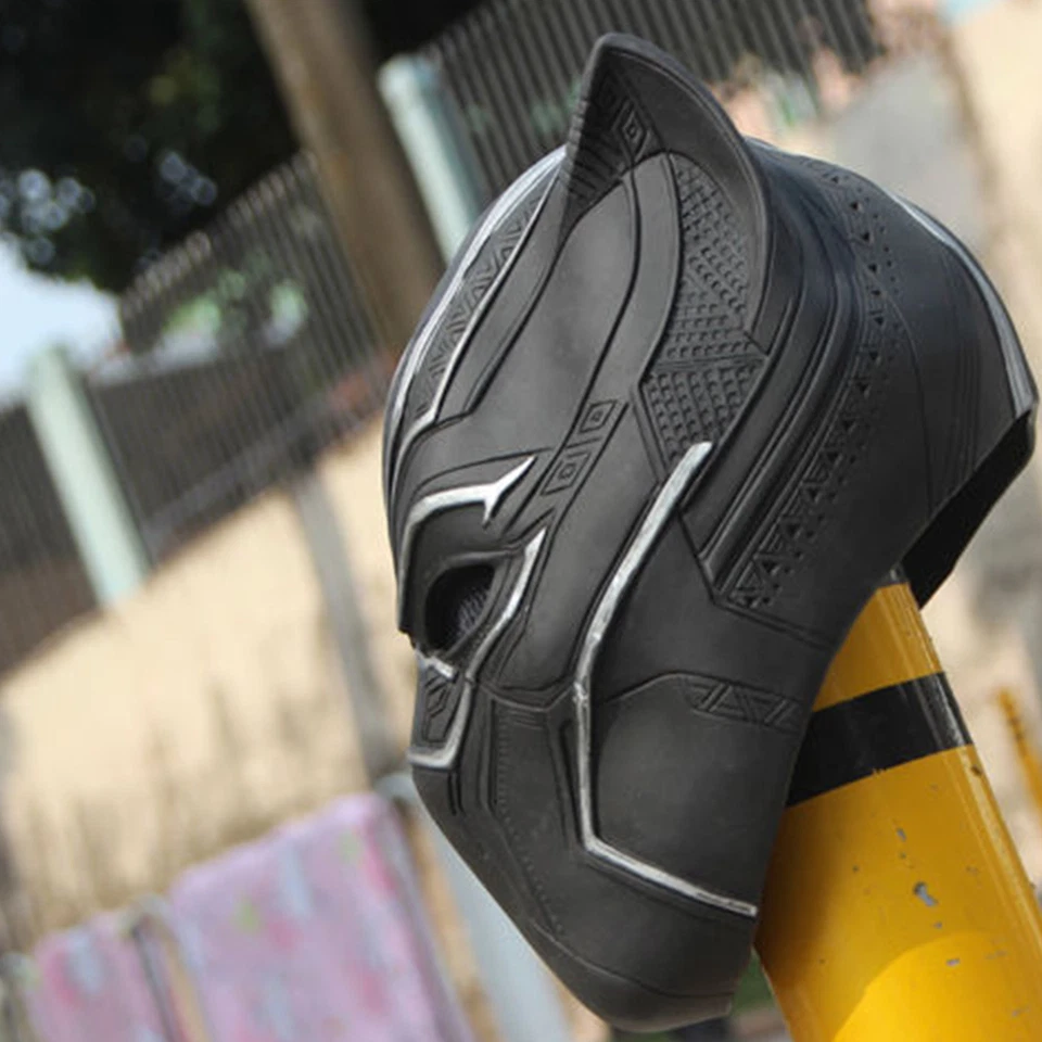 Casco Pantera Negra Juegos con disfraces Cabeza Completa Máscara de Látex para Halloween Fiesta Juguetes Regalos Foto 4 de 4