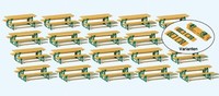 Preiser 24707 Biertischgarnituren 20 StüCk Bausatz H0 1:87 Neu + Ovp