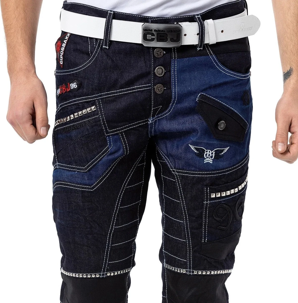 Cipo & Baxx Herren Hose Jeans Streetstyle Clubwear Cargo Dope