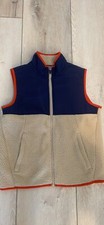 NEW Old Navy Kids Sherpa Fleece Vest Navy Blue Orange Oat Size 8