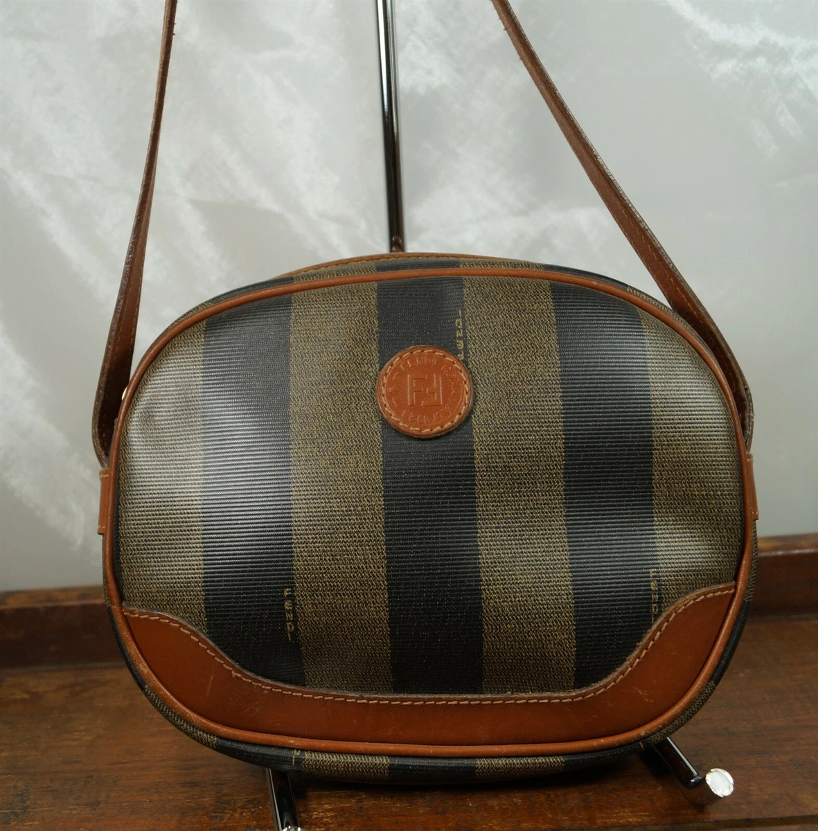 80s Fendi Pequin Stripe Crossbody Bag – Lucille Golden Vintage, LLC