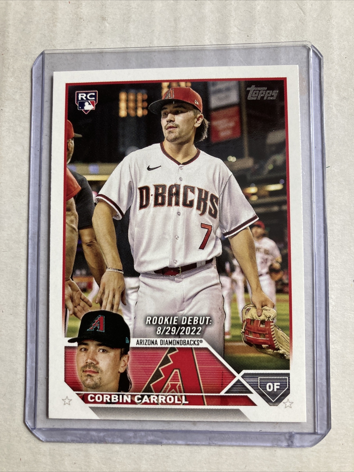 2023 Topps Update #US244- CORBIN CARROLL Rookie Debut RC Card.