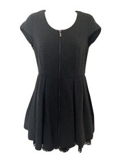 kirna zabete for target Grey Knit Zip With Polka Dot Flounce Size 6