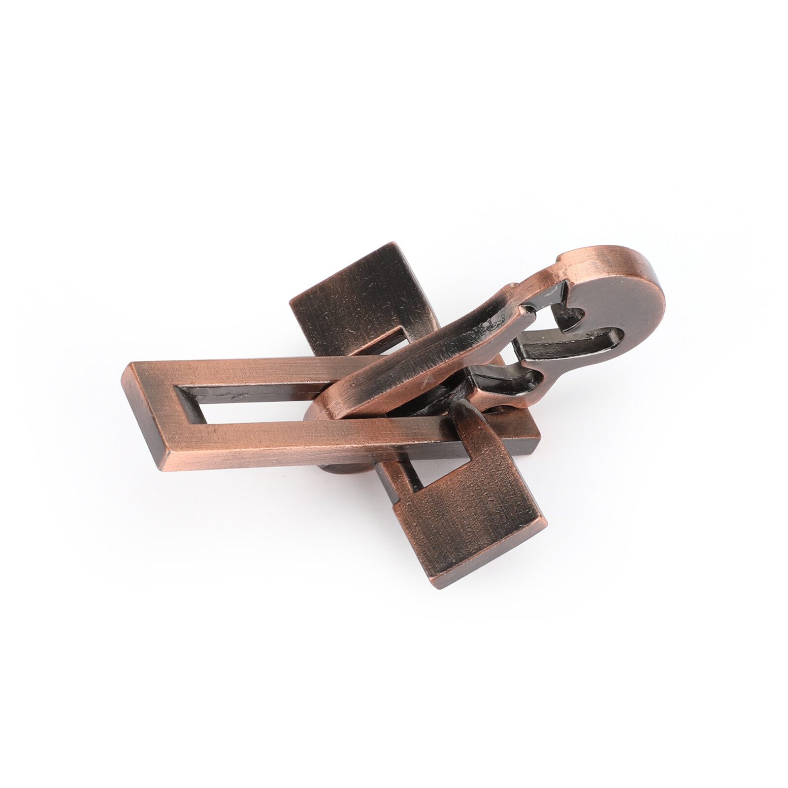 Vintage Alloy Puzzle Box Metal Lock Toys IQ Mind Brain Teaser Game Plane Lock U