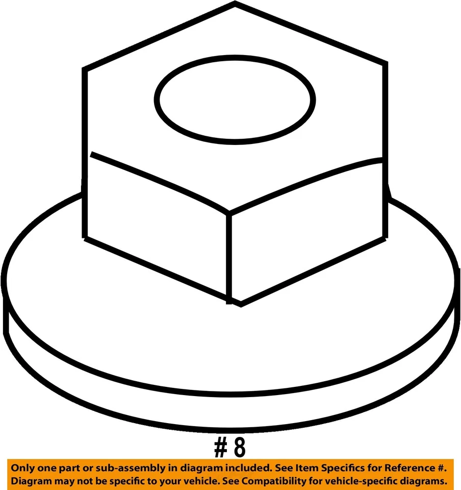 TOYOTA OEM 07-22 Sequoia Electrical Battery-Hold Down Clamp Nut 90179A0009 - Image 2 of 2