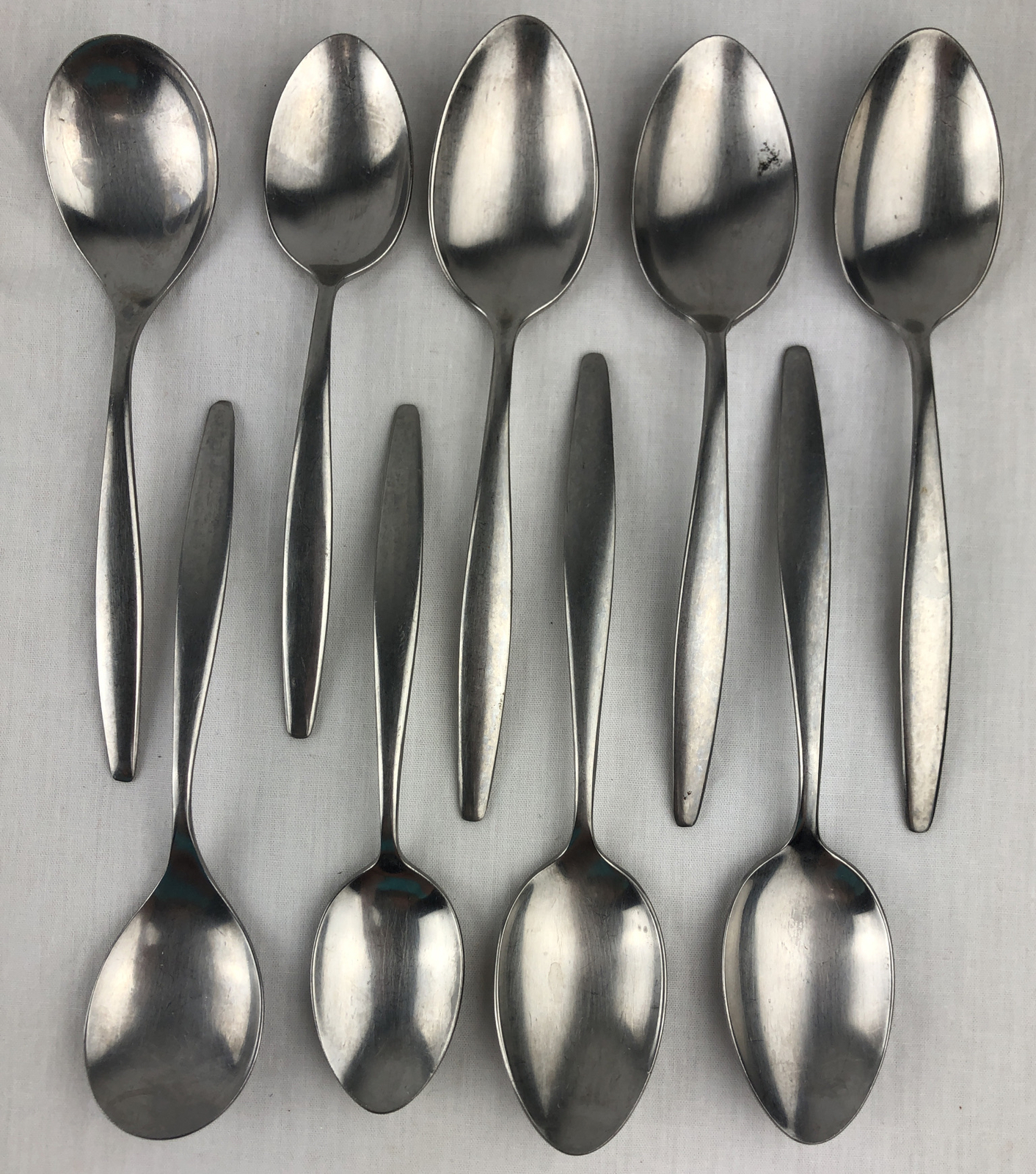 Vintage Gorham Americraft Stainless Flatware 9 Spoon Lot Teaspoon Soup Place