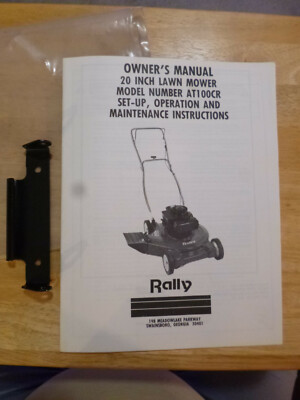 20 Rally Push Mower Model AT100CR Owner s Manual PLUS Metal Chute Bracket eBay