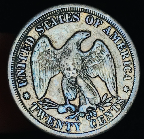 1875 CC Twenty Cent Piece 20C Ungraded Choice 90% Silver US Coin CC22696 - Picture 3 of 8