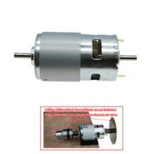 1pcs DC12-24V 6500-13000rpm RS775 Double Shaft High Speed DC Motor for DIY Parts