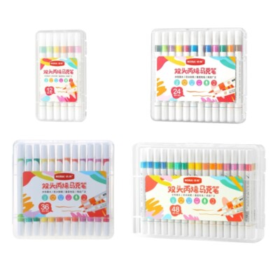 Acrylic Paint Marker Brush Tip and Fine Tip for DIY Crafts and Art Project