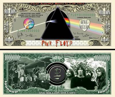 PINK FLOYD - BILLET 1 MILLION DOLLAR US! Sammlung David Gilmour Roger Waters