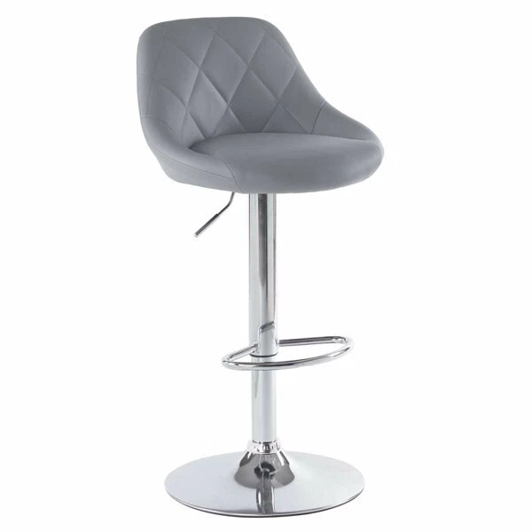 Set of 2 Counter Bar Stools, PU Leather Bar Stool, Adjustable Lift Height Swivel - Image 4 of 4